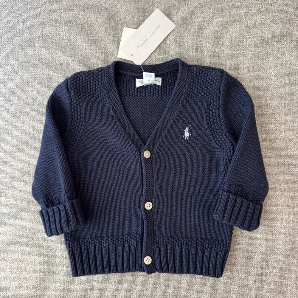 NWT Ralph Lauren Baby V Neck Cardigan